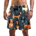 thumbnail image 1 of luoweisi Men's Beach Shorts Quick Dry Swim Trunks with Mesh Lining Dachshund L, 1 of 5