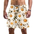thumbnail image 1 of luoweisi Men's Beach Shorts Quick Dry Swim Trunks with Mesh Lining Daisy 2XL, 1 of 5