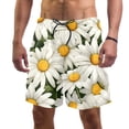 thumbnail image 1 of luoweisi Men's Beach Shorts Quick Dry Swim Trunks with Mesh Lining Daisy L, 1 of 5