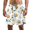 thumbnail image 1 of luoweisi Men's Beach Shorts Quick Dry Swim Trunks with Mesh Lining Daisy L, 1 of 5