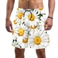 thumbnail image 1 of luoweisi Men's Beach Shorts Quick Dry Swim Trunks with Mesh Lining Daisy S, 1 of 5