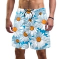 thumbnail image 1 of luoweisi Men's Beach Shorts Quick Dry Swim Trunks with Mesh Lining Daisy XL, 1 of 5