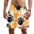 thumbnail image 1 of luoweisi Men's Beach Shorts Quick Dry Swim Trunks with Mesh Lining Dog Paw Prints S, 1 of 5