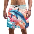 thumbnail image 1 of luoweisi Men's Beach Shorts Quick Dry Swim Trunks with Mesh Lining Dolphin M, 1 of 5