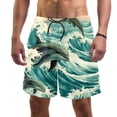 thumbnail image 1 of luoweisi Men's Beach Shorts Quick Dry Swim Trunks with Mesh Lining Dolphin S, 1 of 5