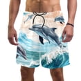 thumbnail image 1 of luoweisi Men's Beach Shorts Quick Dry Swim Trunks with Mesh Lining Dolphin S, 1 of 5