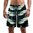 thumbnail image 1 of luoweisi Men's Beach Shorts Quick Dry Swim Trunks with Mesh Lining Dragonfly 2XL, 1 of 5