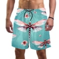 thumbnail image 1 of luoweisi Men's Beach Shorts Quick Dry Swim Trunks with Mesh Lining Dragonfly L, 1 of 5