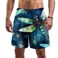 thumbnail image 1 of luoweisi Men's Beach Shorts Quick Dry Swim Trunks with Mesh Lining Dragonfly L, 1 of 5