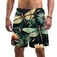 thumbnail image 1 of luoweisi Men's Beach Shorts Quick Dry Swim Trunks with Mesh Lining Dragonfly M, 1 of 5