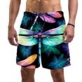 thumbnail image 1 of luoweisi Men's Beach Shorts Quick Dry Swim Trunks with Mesh Lining Dragonfly M, 1 of 5