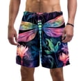 thumbnail image 1 of luoweisi Men's Beach Shorts Quick Dry Swim Trunks with Mesh Lining Dragonfly M, 1 of 5