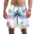 thumbnail image 1 of luoweisi Men's Beach Shorts Quick Dry Swim Trunks with Mesh Lining Dragonfly S, 1 of 5
