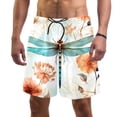 thumbnail image 1 of luoweisi Men's Beach Shorts Quick Dry Swim Trunks with Mesh Lining Dragonfly S, 1 of 5
