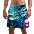 thumbnail image 1 of luoweisi Men's Beach Shorts Quick Dry Swim Trunks with Mesh Lining Dragonfly XL, 1 of 5
