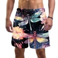 thumbnail image 1 of luoweisi Men's Beach Shorts Quick Dry Swim Trunks with Mesh Lining Dragonfly XL, 1 of 5