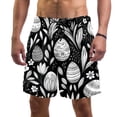 thumbnail image 1 of luoweisi Men's Beach Shorts Quick Dry Swim Trunks with Mesh Lining Easter Egg L, 1 of 5