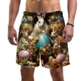 thumbnail image 1 of luoweisi Men's Beach Shorts Quick Dry Swim Trunks with Mesh Lining Easter Rabbit S, 1 of 5