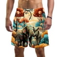 thumbnail image 1 of luoweisi Men's Beach Shorts Quick Dry Swim Trunks with Mesh Lining Elephant L, 1 of 5