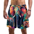 thumbnail image 1 of luoweisi Men's Beach Shorts Quick Dry Swim Trunks with Mesh Lining Elephant L, 1 of 5