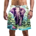 thumbnail image 1 of luoweisi Men's Beach Shorts Quick Dry Swim Trunks with Mesh Lining Elephant L, 1 of 5