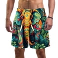 thumbnail image 1 of luoweisi Men's Beach Shorts Quick Dry Swim Trunks with Mesh Lining Elephant M, 1 of 5