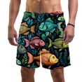 thumbnail image 1 of luoweisi Men's Beach Shorts Quick Dry Swim Trunks with Mesh Lining Fish 2XL, 1 of 5