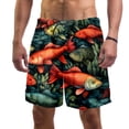 thumbnail image 1 of luoweisi Men's Beach Shorts Quick Dry Swim Trunks with Mesh Lining Fish L, 1 of 5