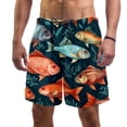 thumbnail image 1 of luoweisi Men's Beach Shorts Quick Dry Swim Trunks with Mesh Lining Fish L, 1 of 5