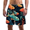 thumbnail image 1 of luoweisi Men's Beach Shorts Quick Dry Swim Trunks with Mesh Lining Fish M, 1 of 5