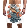 thumbnail image 1 of luoweisi Men's Beach Shorts Quick Dry Swim Trunks with Mesh Lining Fish M, 1 of 5