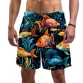 thumbnail image 1 of luoweisi Men's Beach Shorts Quick Dry Swim Trunks with Mesh Lining Fish XL, 1 of 5