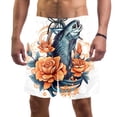 thumbnail image 1 of luoweisi Men's Beach Shorts Quick Dry Swim Trunks with Mesh Lining Fish XL, 1 of 5