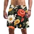 thumbnail image 1 of luoweisi Men's Beach Shorts Quick Dry Swim Trunks with Mesh Lining Flower 2XL, 1 of 1