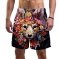 thumbnail image 1 of luoweisi Men's Beach Shorts Quick Dry Swim Trunks with Mesh Lining Flower Fox L, 1 of 5