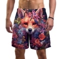 thumbnail image 1 of luoweisi Men's Beach Shorts Quick Dry Swim Trunks with Mesh Lining Flower Fox L, 1 of 5