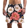 thumbnail image 1 of luoweisi Men's Beach Shorts Quick Dry Swim Trunks with Mesh Lining Flower L, 1 of 5