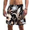 thumbnail image 1 of luoweisi Men's Beach Shorts Quick Dry Swim Trunks with Mesh Lining Flower L, 1 of 5