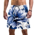 thumbnail image 1 of luoweisi Men's Beach Shorts Quick Dry Swim Trunks with Mesh Lining Flower L, 1 of 5