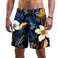 thumbnail image 1 of luoweisi Men's Beach Shorts Quick Dry Swim Trunks with Mesh Lining Flower S, 1 of 5
