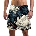 thumbnail image 1 of luoweisi Men's Beach Shorts Quick Dry Swim Trunks with Mesh Lining Flower S, 1 of 5