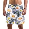 thumbnail image 1 of luoweisi Men's Beach Shorts Quick Dry Swim Trunks with Mesh Lining Flower S, 1 of 5