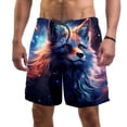thumbnail image 1 of luoweisi Men's Beach Shorts Quick Dry Swim Trunks with Mesh Lining Fox L, 1 of 5