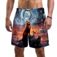 thumbnail image 1 of luoweisi Men's Beach Shorts Quick Dry Swim Trunks with Mesh Lining Fox XL, 1 of 5