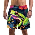 thumbnail image 1 of luoweisi Men's Beach Shorts Quick Dry Swim Trunks with Mesh Lining Frog 2XL, 1 of 5