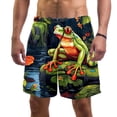 thumbnail image 1 of luoweisi Men's Beach Shorts Quick Dry Swim Trunks with Mesh Lining Frog L, 1 of 5