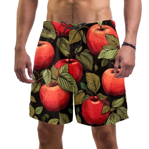 luoweisi Men's Beach Shorts Quick Dry Swim Trunks with Mesh Lining Fruit 2XL