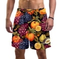 thumbnail image 1 of luoweisi Men's Beach Shorts Quick Dry Swim Trunks with Mesh Lining Fruit L, 1 of 5