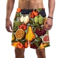thumbnail image 1 of luoweisi Men's Beach Shorts Quick Dry Swim Trunks with Mesh Lining Fruit S, 1 of 5