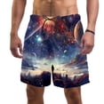 thumbnail image 1 of luoweisi Men's Beach Shorts Quick Dry Swim Trunks with Mesh Lining Galaxy 2XL, 1 of 5